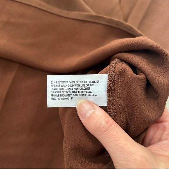 A New Day - Chocolate Brown Satin Midi Dress - XXL - Picture 7 of 7